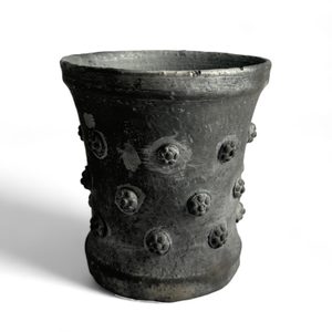Medieval goblet, smoked ceramics
