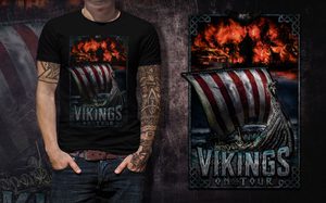 VIKINGS ON TOUR, Men's T-shirt colored