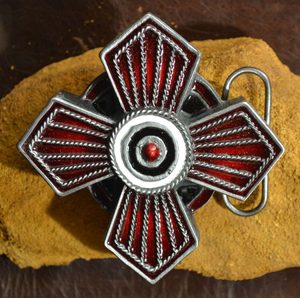 MASSIVE RED CROSS BELT BUCKLE