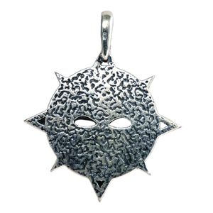 AZTEKISCHE MASKE, Amulett, Anhänger, Silber 925