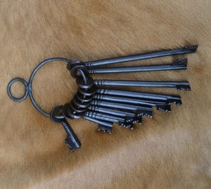 SET OF HISTORICAL KEYS, costume accessory