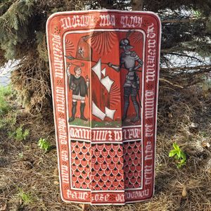 Medieval pavise, David and Goliath, Bohemia