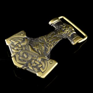 Thor's hammer, belt buckle, brass