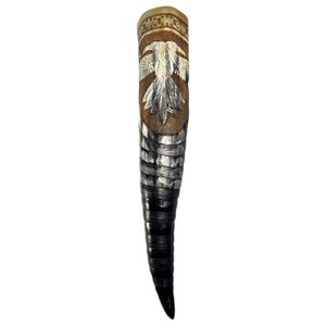 HUGINN and MUNINN, decorated Viking horn