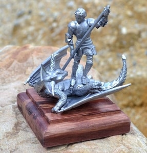 KNIGHT AND THE DRAGON, HISTORICAL TIN STATUE - ZINNFIGUREN{% if kategorie.adresa_nazvy[0] != zbozi.kategorie.nazev %} - FIGUREN, DEKORATIONEN{% endif %}