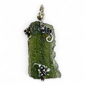 KVETA, pendant - Moldavite, silver 925/1000