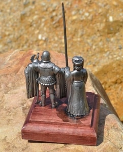 PAIR OF BURGUNDY, HISTORICAL TIN STATUE - ZINNFIGUREN{% if kategorie.adresa_nazvy[0] != zbozi.kategorie.nazev %} - FIGUREN, DEKORATIONEN{% endif %}