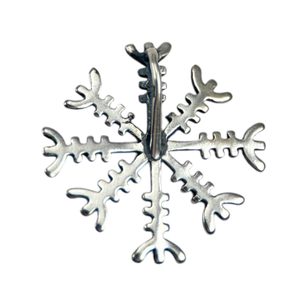 Aegishjalmur - Helm of Awe, Icelandic Magical Rune, pendant, silver
