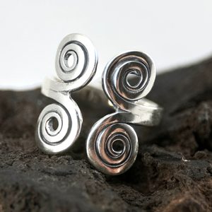 RING with spirals, Baltic, 10th century, silver 925/1000