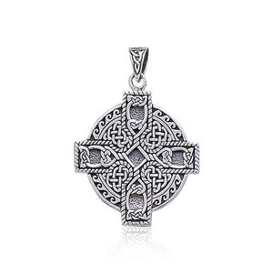 IRISH CROSS, thick silver pendant, Ag 925