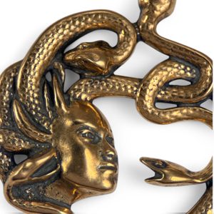 MEDUSA, antique, bronze, pendant