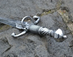 RENAISSANCE DAGGER WITH RING, WIRE HANDLE, BATTLE READY COPY - DOLCHE FÜER SCHAUKAMPF{% if kategorie.adresa_nazvy[0] != zbozi.kategorie.nazev %} - WAFFEN{% endif %}