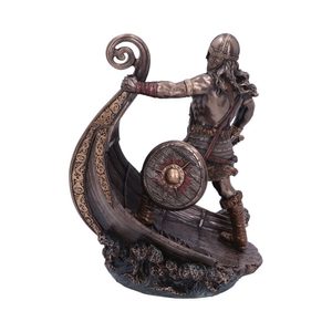 BRONZED HALVOR VIKING LONGSHIP FIGURINE 24CM - FIGUREN, LAMPEN{% if kategorie.adresa_nazvy[0] != zbozi.kategorie.nazev %} - FIGUREN, DEKORATIONEN{% endif %}