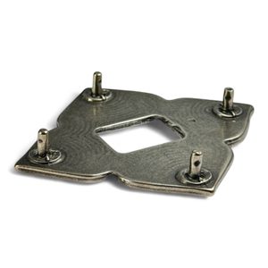 Viking fittings for leather satchel, Borre style, antique silver