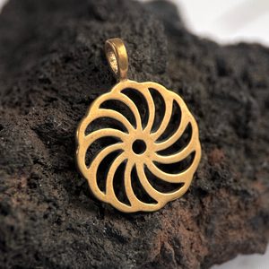 SUN SYMBOL IV, bronze pendant
