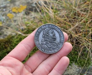 Bohemia, Rudolf II 1576 - 1611 Thaler, zinc, coin - replica ant.brass