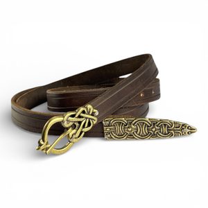 VIKING BELT - BRASS BUCKLE and STRAP END