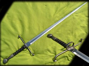 LONG HAND AND A HALF SWORD WITH A RING GUARD