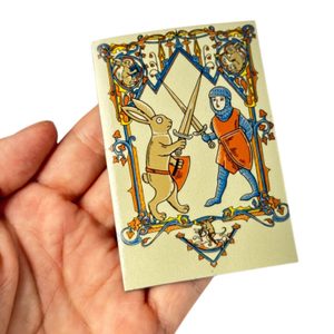 Fighting hares, magnet, 57x80 mm