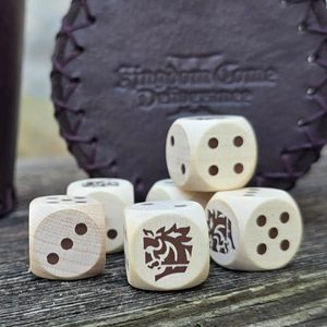 FARKLE, board game, oakwood dice with cup and dice tray,Kingdom Come: Deliverance