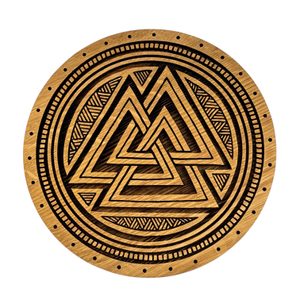Valknut, FUTHARK run set and gift box small, 21 cm