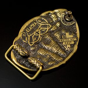 TIWAZ, belt buckle, brass