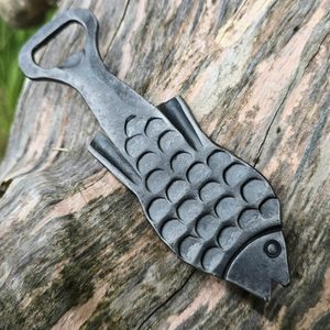 Carp, forged beer opener for fishermen