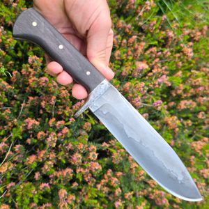 Couteau forgé Old Shatterhand, acier damassé