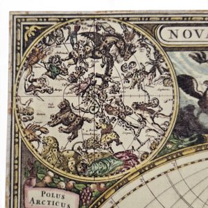 Weltkarte Nova totius terrarum orbis tabula, Frederik de Wit, handgeschöpftes Papier