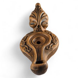 Roman oil lamp, vine