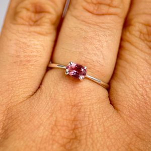 LORIEN, bague, tourmaline rose, argent 925/1000