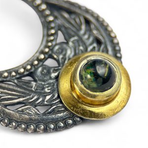 Byzantia - silver necklace with Moldavite, Ag 925/1000