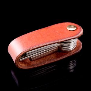 MORLEY, leather keychain cognac