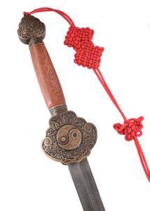 Tai Chi Jian Sword in Damascus Steel