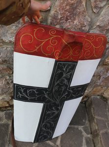 Bouclier médiéval, bouclier en bois peint à la main - Konstanz