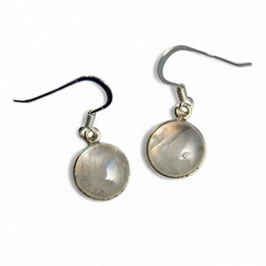 Rainbow silver moon earrings, Ag 925/1000