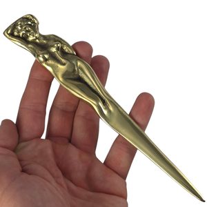 Muse - Art Nouveau letter opener, brass