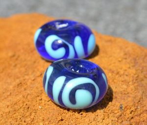 CELTIC HANDMADE GLASS BEAD, museum replica v4