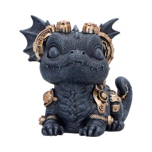 Figurine steampunk Gearling dragon noir