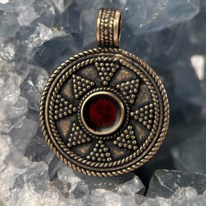 LADOGA, Viking jewel, pendant, bronze, enamel
