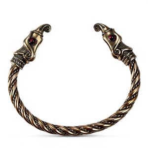 Huginn and Muninn, Viking Bracelet, bronze