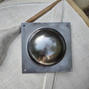 Bosse de bouclier, 2 mm d'acier, romain, umbo, carré - droit