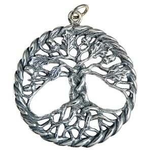 EICHE - heiliger Baum des Lebens Anhänger Silber 925, 17g