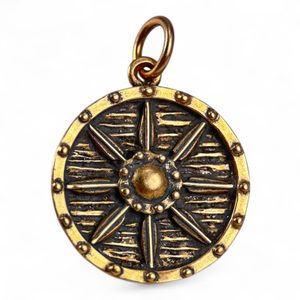 VIKING, bouclier, pendentif, bronze