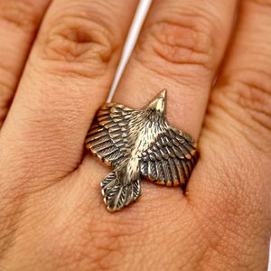 CORVUS, Krähe, Ring, Bronze