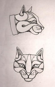 Chat Celtique, bague en argent
