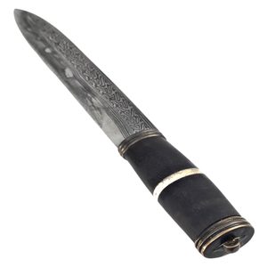 HAGAL, knife seax, damascus steel