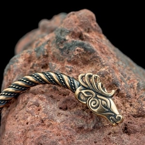 FIANNA, keltischer Hirsch, Bronze-Armband