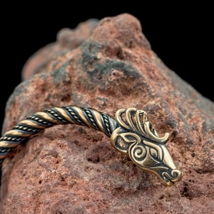 FIANNA, CELTIC DEER, BRONZE BRACELET - VIKING, SLAVIC, CELTIC BRACELETS - BRONZE AND BRASS{% if kategorie.adresa_nazvy[0] != zbozi.kategorie.nazev %} - JEWELLERY - BRONZE, ZINC{% endif %}