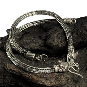 Fenrir - silver necklace, Viking knit, Ag 925/1000 50g